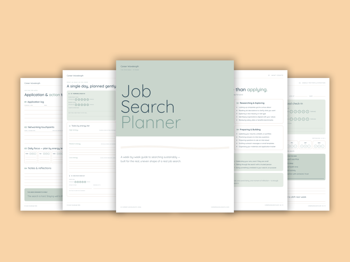 Sustainable Job Search Planner
